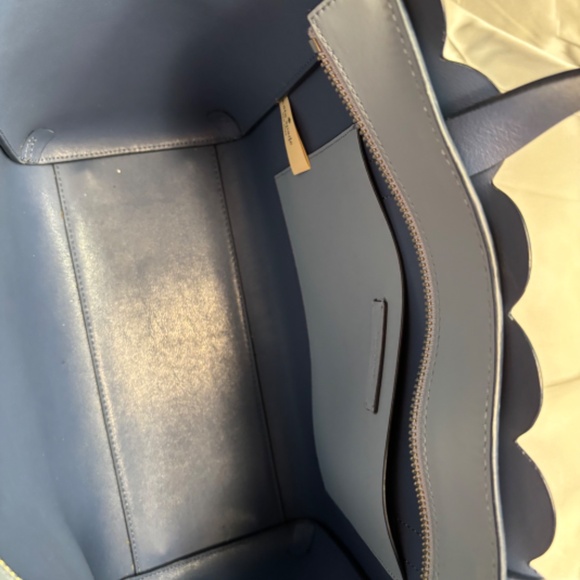 NWOT Kate Spade Magnolia Street Mina Purse Blue Dawn Leather Satchel - Picture 9 of 12